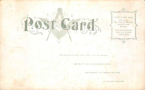 Order of the Eastern Star Masonic Greetings Freemason Vintage Postcard AA75472 - Image 2