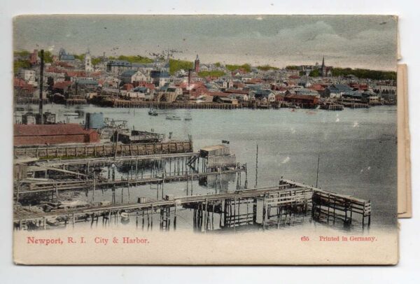 Newport Rhode Island City and Harbor Pull Out Views Vintage Postcard AA75479