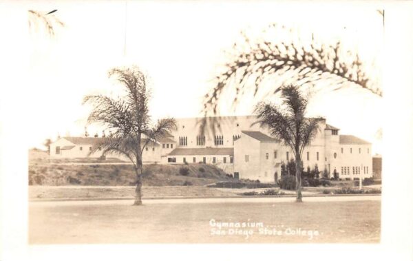 San Diego California State College Gym Real Photo Postcard AA75494