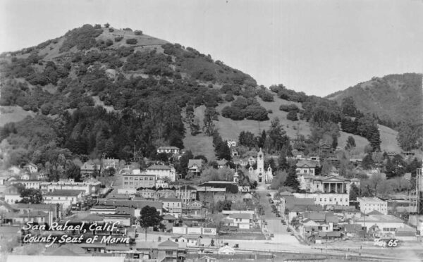 San Rafael California Birds Eye View Real Photo Vintage Postcard AA75498