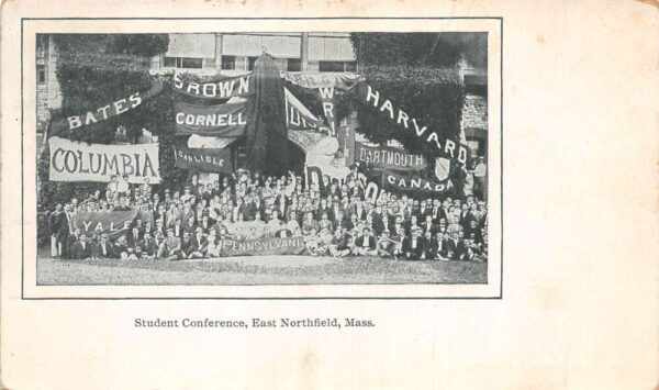 East Northfield Massachusetts Student Conference College Postcard AA75668
