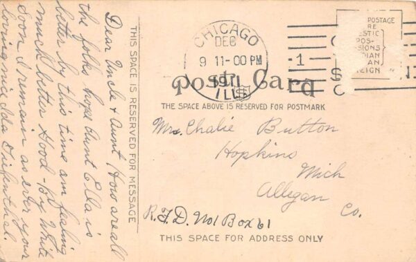 Chicago Illinois Pork Cutting Dept Butcher Shop Vintage Postcard AA75699 - Image 2
