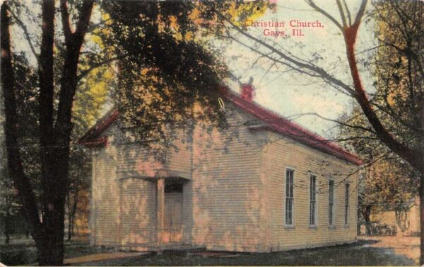 Gays Illinois Christian Church Vintage Postcard AA75717