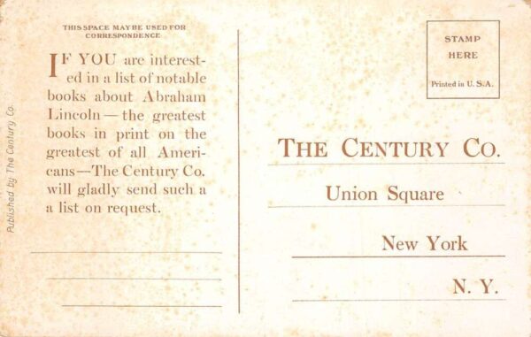 1909 Lincoln Centenary Celebration Greetings Vintage Postcard AA75747 - Image 2
