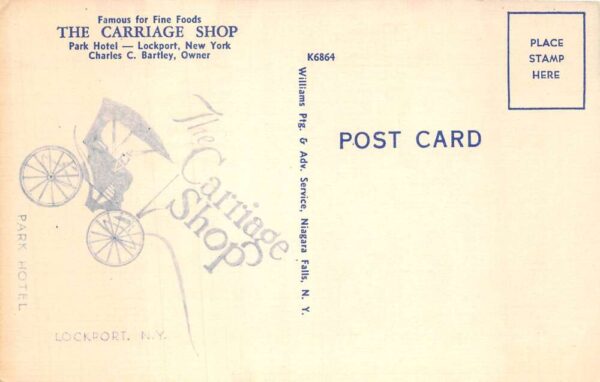 Lockport New York The Carriage Shop, Multi-View Linen Vintage Postcard U14040 - Image 2