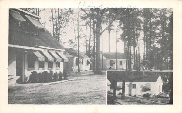 Colonial Heights Virginia Danner's Motor Court, B/W Photo Print Postcard U14051