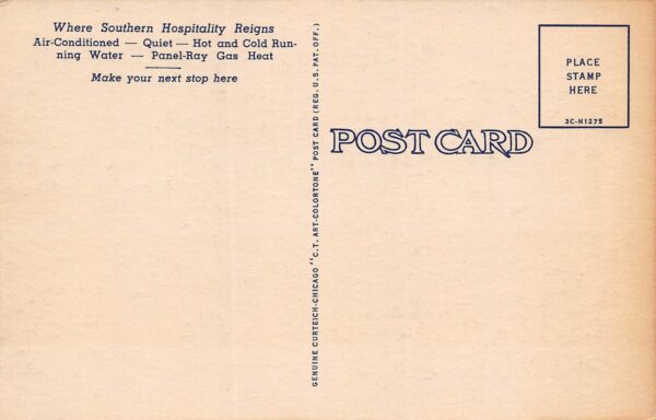 Morganfield Kentucky 40 Winks Motel, Color Linen Vintage Postcard U14074 - Image 2