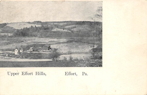Effort Pennsylvania Upper Effort Hills, B/W Lithograph Vintage Postcard U14080