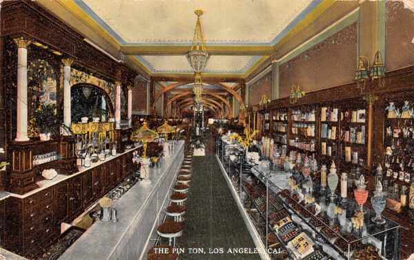 Los Angeles California The Pin Ton Confections, Color Lithograph PC U14085