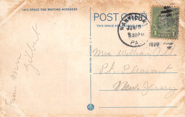 Nanticoke Pennsylvania State Hospital, White Border Vintage Postcard U14119 - Image 2