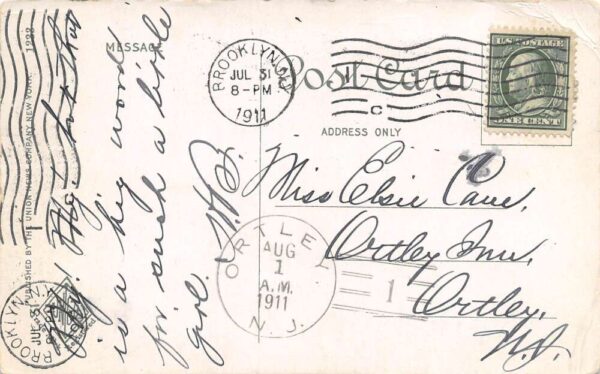 Richfield Springs New York Golf Links, White Border Vintage Postcard U14207 - Image 2