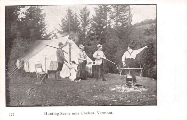 Chelsea Vermont Hunting Scene, Undivided Back Vintage Postcard U14214