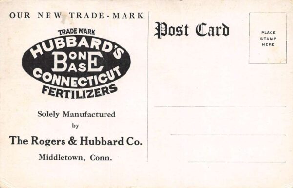 Williamstown Vermont E.S.Martin's Corn Field, Hubbard's "Bone Base" Fertilizer Ad, PCU14226 - Image 2