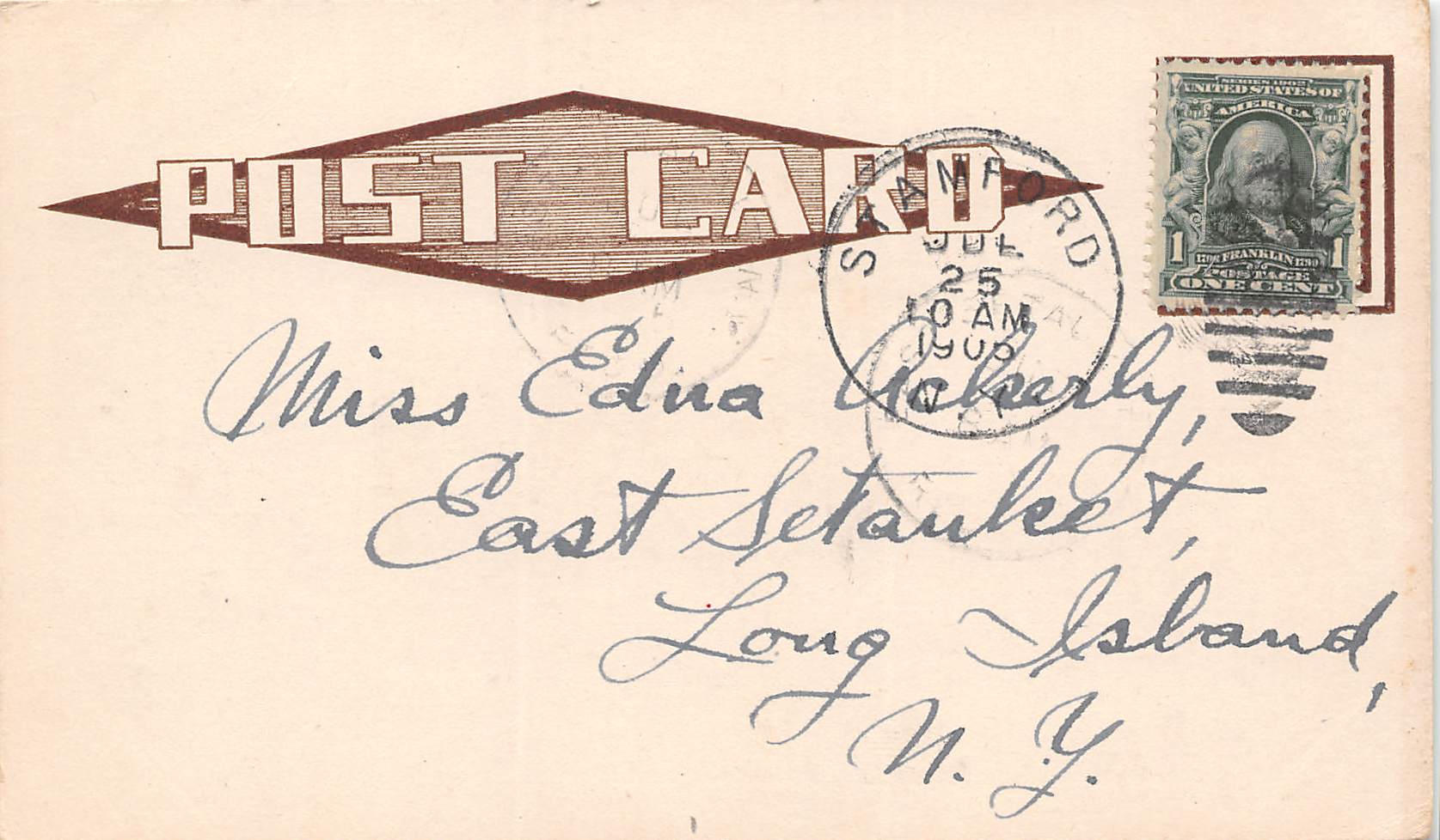 Stamford New York Lake Utsayantha, Undivided Back, Vintage Postcard U14254 - Image 2