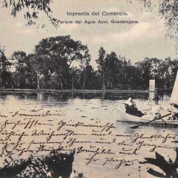 Old postcard with writing