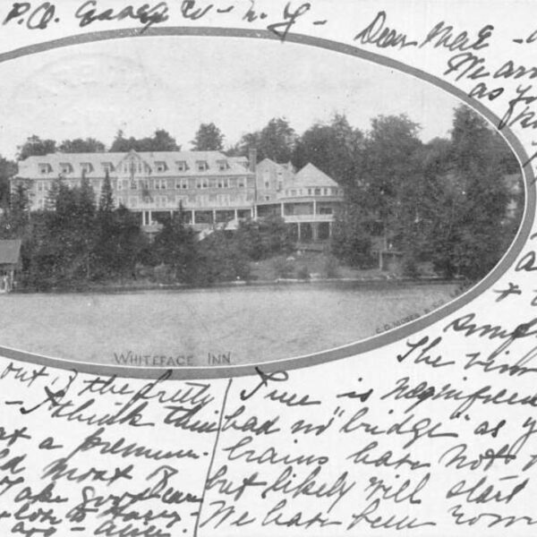 Old postcard with writing