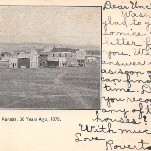 Old postcard with writing