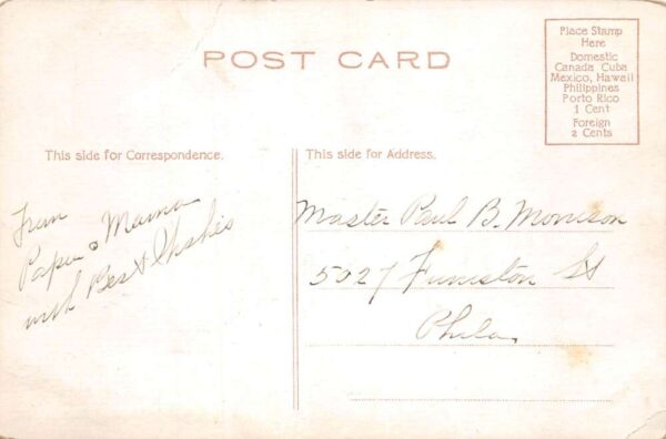 New Year Greetings Boy with Dirigible Airship Artist Signed Postcard AA74532 - Image 2