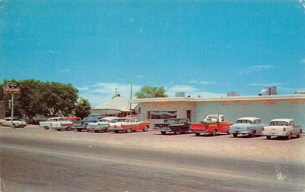 Pecos Texas Lazy "L" Restaurant, Photochrome Vintage Postcard U13106