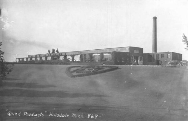 Hillsdale Michigan Allied Products Factory Real Photo Vintage Postcard AA74604