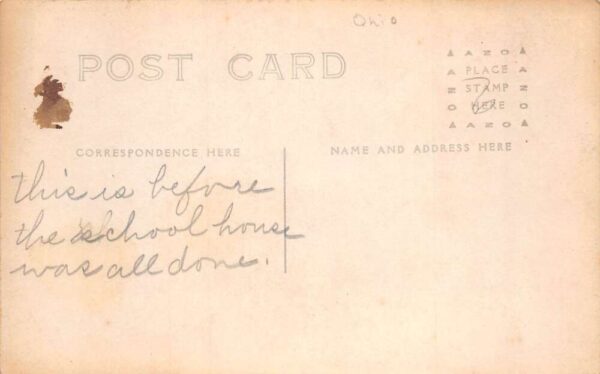 Genoa Ohio Public School Real Photo Vintage Postcard AA74634 - Image 2