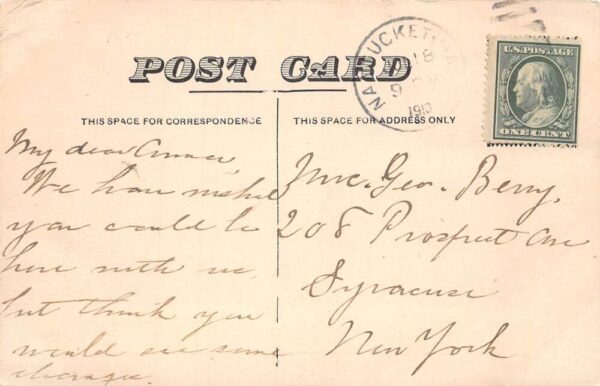 Sankaty Massachusetts Scenic View to Lighthouse Vintage Postcard AA74636 - Image 2
