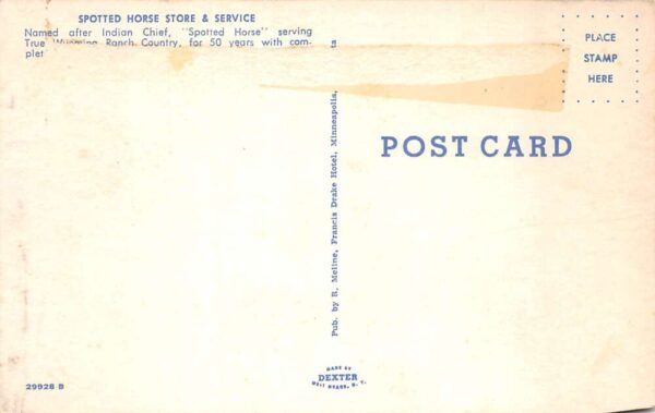 Spotted Horse Wyoming Spotted Horse Store and Service Station Postcard AA74654 - Image 2
