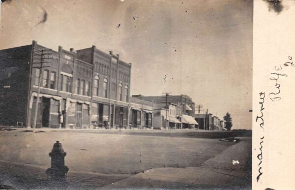 Rofle Iowa Main Street Trimmed Real Photo Postcard AA74414