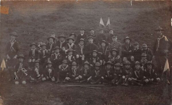 Scouting Troop Boy Scouts Real Photo Vintage Postcard AA74433