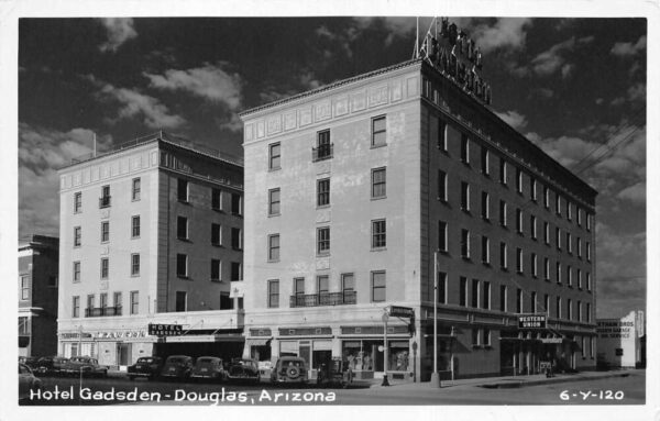 Douglas Arizona Hotel Gadsden Real Photo Vintage Postcard AA74507