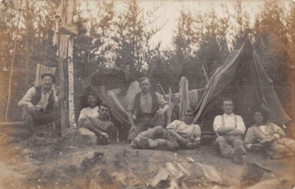 Canada Camp Site Camping Scene Real Photo Vintage Postcard AA74512