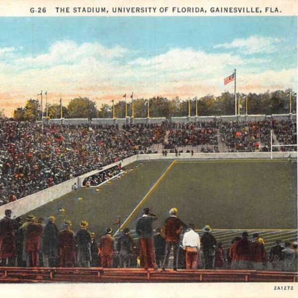 Postcard of the stadium at University of Florida