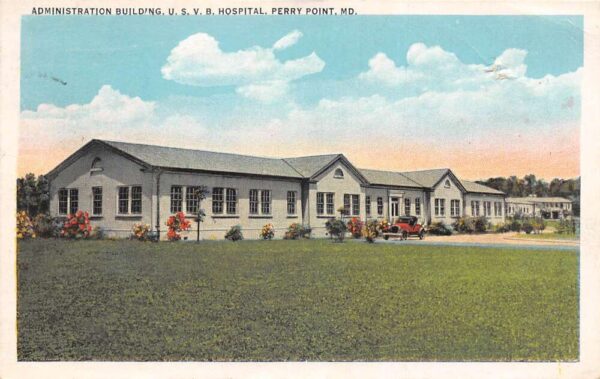 Perry Point Maryland USVB Hospital Admin Bldg Vintage Postcard AA79800
