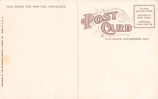 Athens Georgia Lucy Cobb Institute, Color Lithograph Vintage Postcard U16441 - Image 2