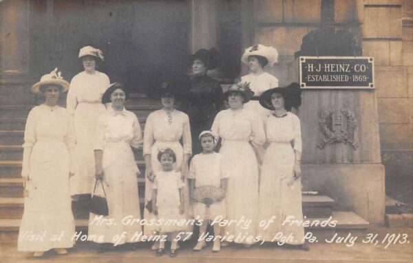 Pittsburgh Pennsylvania Heinz HQ Mrs.Grossman Party Real Photo Postcard AA79868