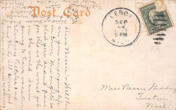 Tustin Michigan Pine River Fishing Scenic View Vintage Postcard AA82955 - Image 2