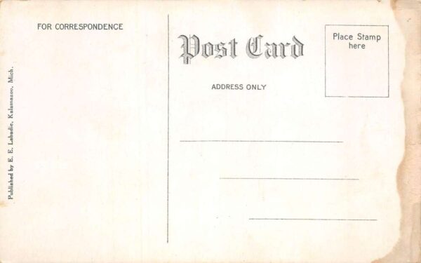 Kalamazoo Michigan Asylum Male Dept Vintage Postcard AA82957 - Image 2