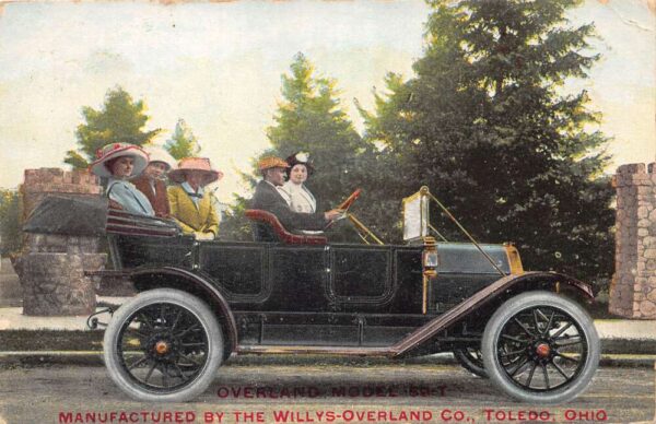 Toledo Ohio Overland Model 59-T Automobile Car Vintage Postcard AA82994