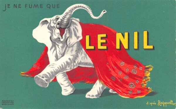 Le Nil Cigarette Ad White Elephant Vintage Postcard AA83002
