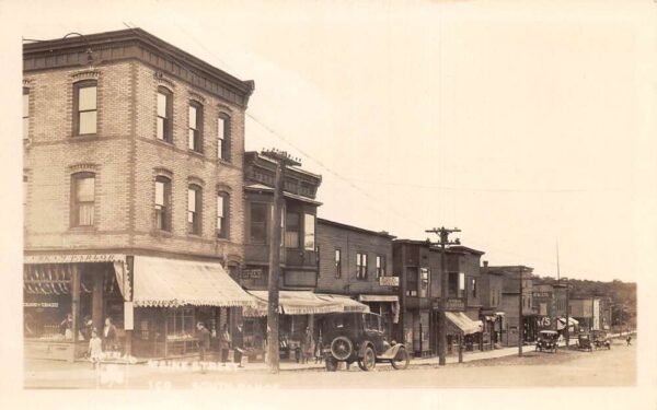 South Range Michigan Main Street Tobacco Ice Cream Palor Real Photo PC AA83003