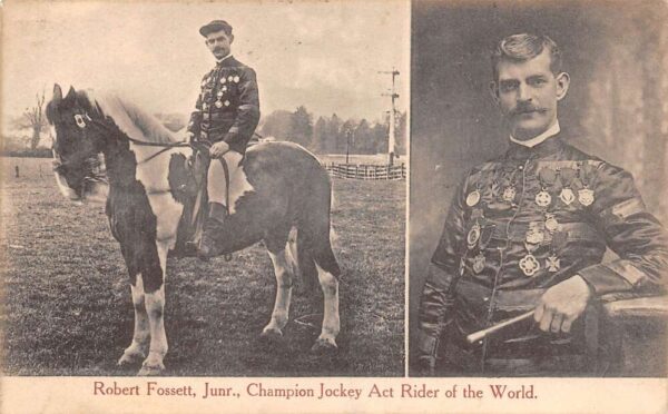 Robert Fossett Champion Jockey Act Rider Horse Riding Vintage Postcard AA83135