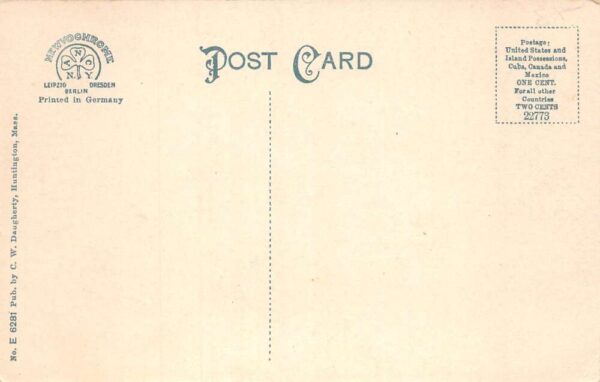 Huntington Massachusetts Hunting Mfg Co Mill Vintage Postcard AA83146 - Image 2