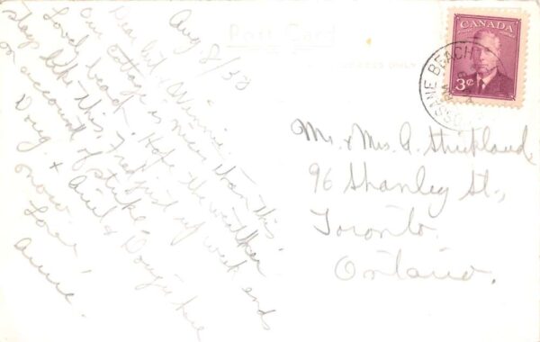 Ossosane Beach Ontario Canada Cabin Cottage Real Photo Vintage Postcard AA83160 - Image 2
