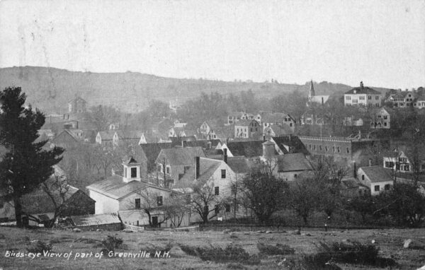 Greenville New Hampshire Birds Eye View Vintage Postcard AA83164