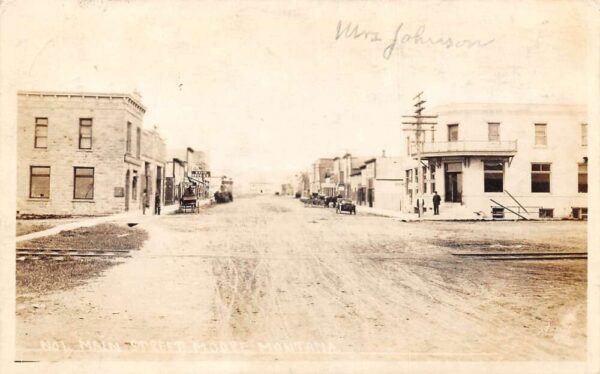 Moore Montana Main Street Real Photo Vintage Postcard AA83167