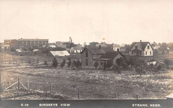 Strang Nebraska Birds Eye View Real Photo Vintage Postcard AA83185