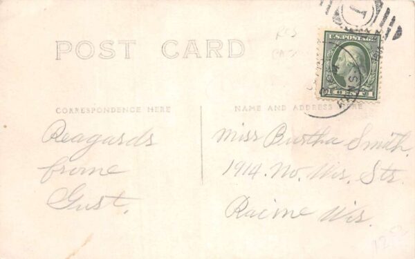 Paola Kansas City Park Fountain Real Photo Postcard AA83195 - Image 2