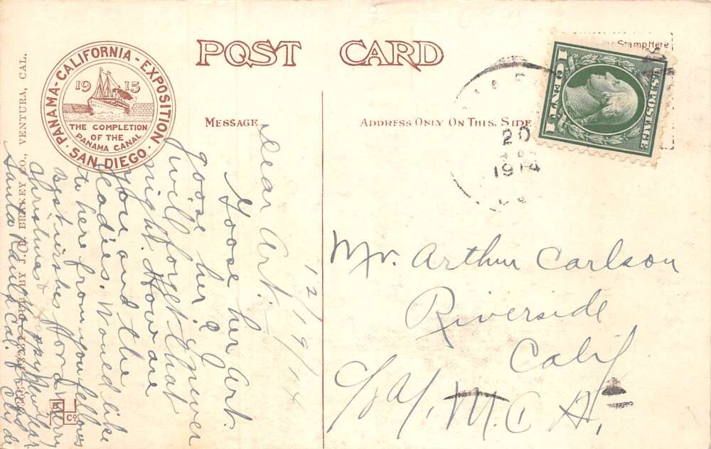 Ventura California Mercer's Garage Exterior Vintage Postcard AA83231 - Image 2