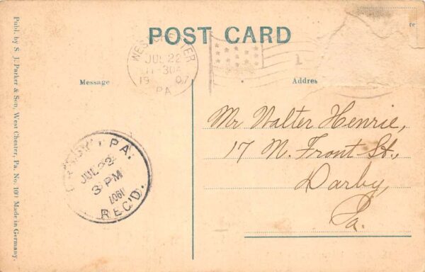 West Chester Pennsylvania The Hunt Hunting Dogs Vintage Postcard AA83264 - Image 2