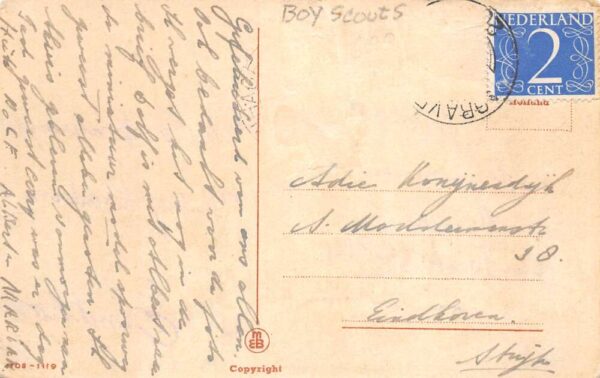 Dressed Cats Camping Boy Scouts Vintage Postcard AA83265 - Image 2